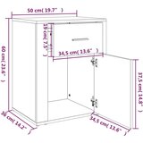  Noćni ormarić siva boja hrasta 50x36x60 cm konstruirano drvo | shoptok.hr