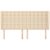  Vzglavje z ušesi krem 183x23x118/128 cm blago | Shoptok.si
