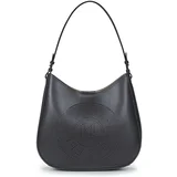 Karl Lagerfeld K/CIRCLE HOBO BAG PERFORATED Crna