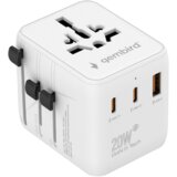 Gembird TPA-1A2C20-01-W univerzalni adapter za napaјanje za sve zemlje USB + Type-C punjač 20W, Beli | Eponuda.com