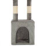  Penjalica za mačke sa stupovima za grebanje od sisala 109 cm siva | shoptok.hr