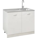  Kuhinjski sudoper s cjedilom srebrni 1000x600x155 mm čelični | shoptok.hr