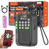 Zenwire Vibe Y1 prenosni FM radio in Bluetooth zvočnik, USB/TF, AUX, 5W, LCD, USB‑C, baterija 1200 mAh, črn, (5000195772) | Shoptok.si