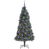 Umjetna božićna jelka s lampicama i setom kuglica Zelena 210 cm | shoptok.hr