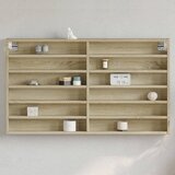 vidaXL Vitrina sonoma hrast 100x8,5x58 cm iverna plošča | Shoptok.si