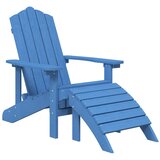  Vrtna stolica Adirondack s osloncem i stolićem HDPE vodenoplava | shoptok.hr