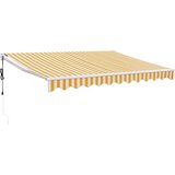 Automatska tenda na uvlačenje žuto-bijela 3 x 2,5 m | shoptok.hr