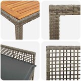  Vrtni set za objed 7 kom. Siva poliratan 190 x 90 x 75 cm | shoptok.hr