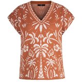 IVKO WOMAN Pulover bez rukava/ urban botanik motiv - lešnik Cene