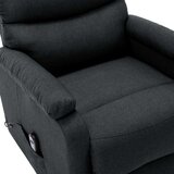  Naslonjač na podizanje od tkanine tamnosivi | shoptok.hr