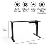 Vonhaus električen Sit/Stand okvir za mizo črn - 3000524 | Shoptok.si