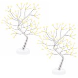Mini božićno drvce u obliku zvjezdanog praska 2 kom. Srebrna | shoptok.hr