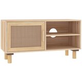 Maison Chic TV omarica - TV stojalo - Televizijska omarica rjava 80x30x40 cm trdna borovina in naravni ratan, (21700399) Cene