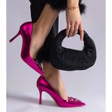 Gemre Almana pink patent stilettos embellished with rhinestones | Shoptok.si