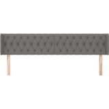  Uzglavlje s ušima tamnosivo 203x16x78/88 cm od tkanine | Eponuda.com