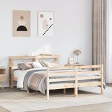 Maison Chic Posteljni okvir - Dvoposteljna postelja - Zakonska postelja brez vzmetnice 160x200 cm trdna borovina-J3227, (21775654) | Shoptok.si