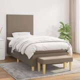  Krevet s oprugama i madracem smeđesivi 90x190 cm od tkanine | shoptok.hr