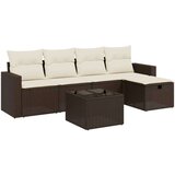 vidaXL 6-dijelni set vrtnih sofa od poliratana s jastucima smeđi | shoptok.hr