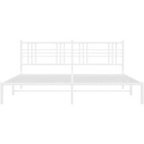 Metalni okvir za krevet s uzglavljem bijeli 200x200 cm | shoptok.hr