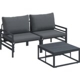 vidaXL Vrtna sedežna garnitura 3 pcs Antracitna Jeklo | Shoptok.si