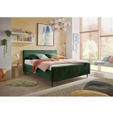 MID.YOU OBLAZINJENA POSTELJA 160 cm x 200 cm , tekstil, leseni material olivno zelena | Shoptok.si