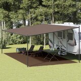  Tepih za šator 400 x 800 cm smeđi HDPE | shoptok.hr