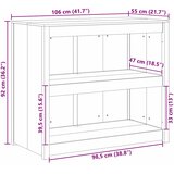  Kuhinjski ormarić s policom MEPPEL Bijelo 106 x 55 x 92 cm | shoptok.hr