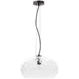Kave Home Črna viseča svetilka s steklenim senčilom ø 40 cm Balma – | Shoptok.si