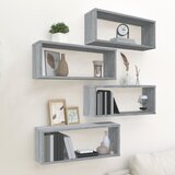 vidaXL Kockaste zidne police 4 kom hrast sonoma 60 x 15 x 23 cm drvene Cijene