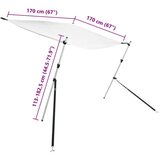  Set nastavka za sjenilo s vrhom T-oblika 170x170x(113-182 5) cm | shoptok.hr