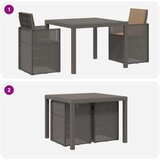  Vrtni set za objed 3 kom. Svijetlosiva i taupe PP | shoptok.hr