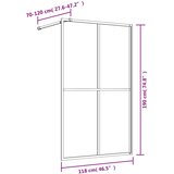  Stijenka za walk-in tuš sa staklom ESG zlatna 118 x 195 cm | shoptok.hr