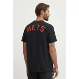 Nike Bombažna kratka majica New York Mets moška, črna barva