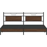 Metalni okvir kreveta bez madraca smeđa boja hrasta 193x201 cm | shoptok.hr