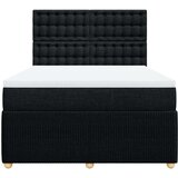  Krevet s oprugama i madracem crni 160x200 cm od tkanine | shoptok.hr