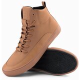 Ombre Men's ankle sneaker boots with decorative tabs - brown | Eponuda.ba