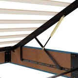 vidaXL Otomanski posteljni okvir z vzmetnicami moder 180x200cm žamet | Shoptok.si