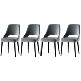  Açelya - grey - 3 grey chair set (4 pieces) cene