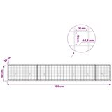  Gabion s žicom debljine 3 5 mm i mrežom 10x10 cm 350x30x50 cm - 30 cm 50 cm 350 cm | shoptok.hr