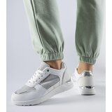 Gemre White sneakers with decorative stitching Facondo | Shoptok.si