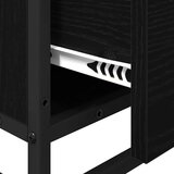 vidaXL Kopalniška omarica s predalom Črni hrast 35 x 37.5 x 100 cm | Shoptok.si