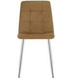 KARA stolica - baršunasto smeđa / kromirane noge x 3 | shoptok.hr