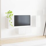  Set TV komoda Zidne 6 pcs Bijelo Konstruirano drvo | shoptok.hr