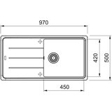 Franke 114.0285.308 Basis BFG 611 pomivalno korito iz umetnega kamna | Shoptok.si