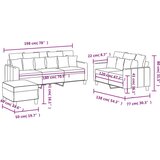  3-dijelni set sofa s jastucima crni od tkanine | shoptok.hr