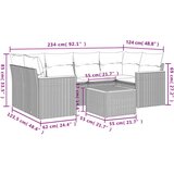  7-dijelni set vrtnih sofa od poliratana s jastucima bež | shoptok.hr