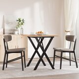  Blagovaonski stol X-oblika 70x70x75,5 cm od borovine i čelik | shoptok.hr