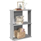 vidaXL Regal za knjige s 3 razine siva boja hrasta 60x30x80 cm drveni | shoptok.hr