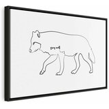  Slika - Wolf (1 Part) Wide 120x80 U crnom drvenom okviru | shoptok.hr