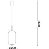 Ideal Lux led luster na sajli umile LED/20W/230V prečnik 22 cm cri 90 mesing/bela | Eponuda.com